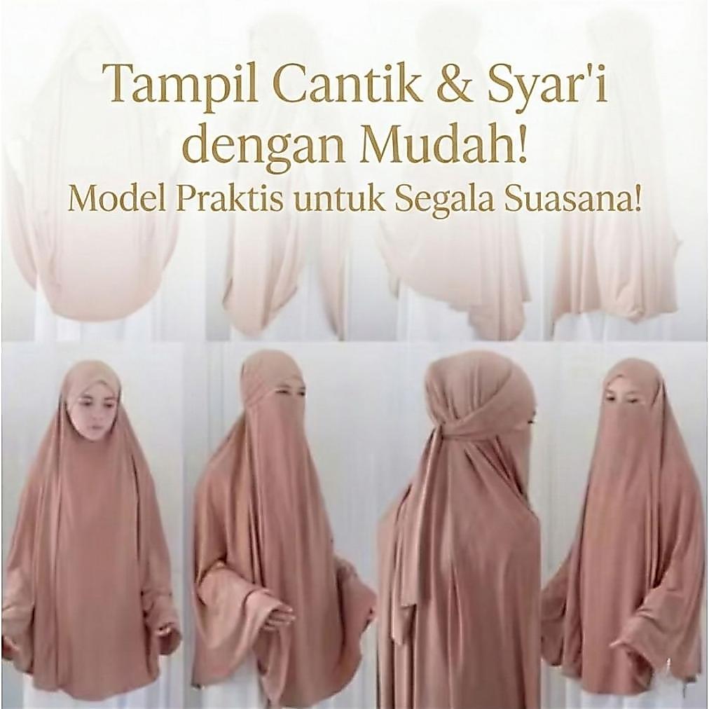 KUALITAS SUPER JIBAB INSTAN TERBARU PREMIUM KHIMAR SYARI JUMBO HIJAB CADAR