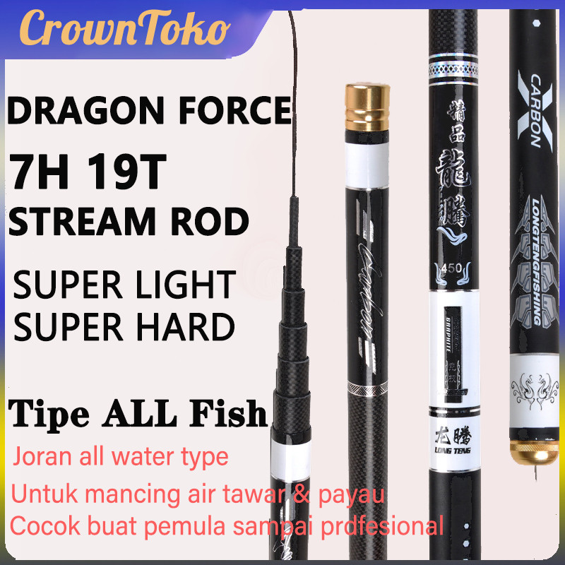 [COD/Ready] 450/540/630 Joran Tegek Longteng Seri Carbon 7H 19t  kaku - Joran Pancing Kuat Berkualit