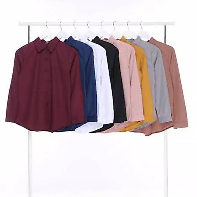 Kemeja basic shirt Toyobo LD 100cm & LD 110cm Kemeja kerja