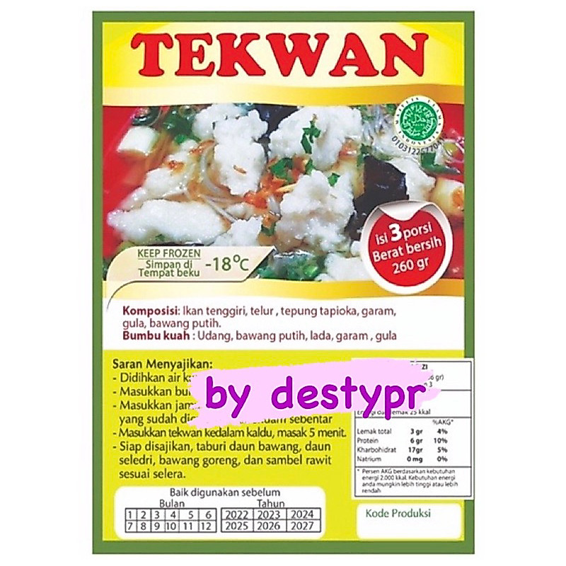 TEKWAN IKAN INSTAN FROZEN ASLI PALEMBANG