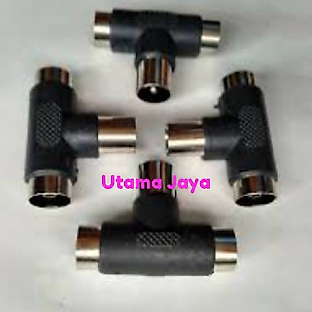Jek T Antena TV Splitter / Sambungan Antena
