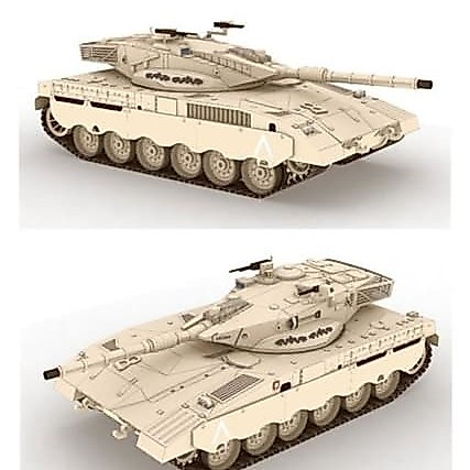 DIY Papercraft  lembar pola Tank Challenge MK2