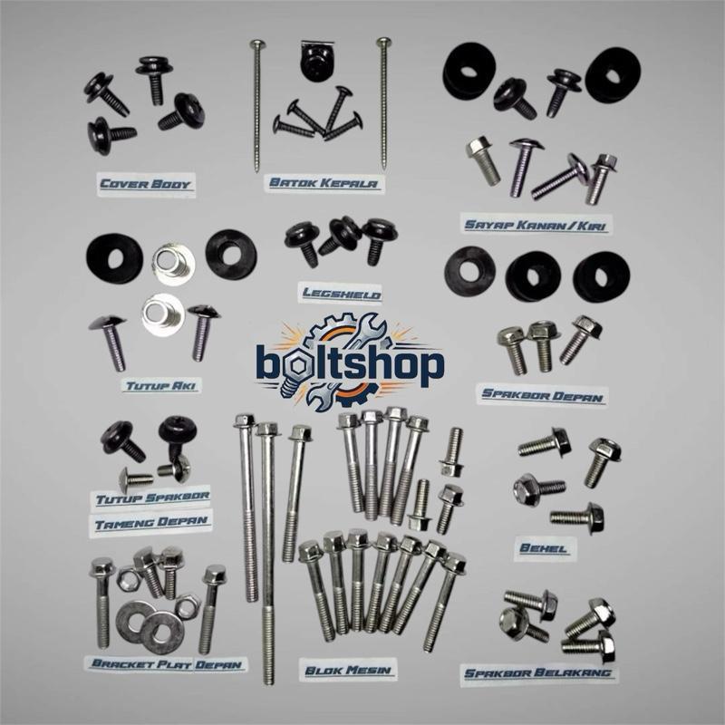 Baut Fullbody Yamaha Alfa Champ Lengkap / Baut Body Yamaha Alfa Champ Fullset Lengkap - Boltshop