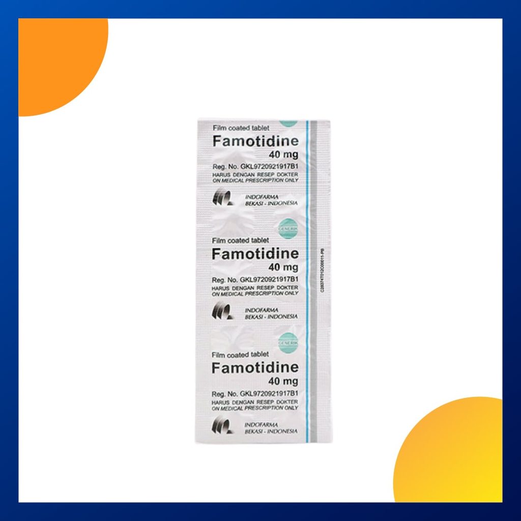 FAMOTIDINE GENERIK_01 40 MG 1 STRIP @ 10 TABLET SALUT SELAPUT