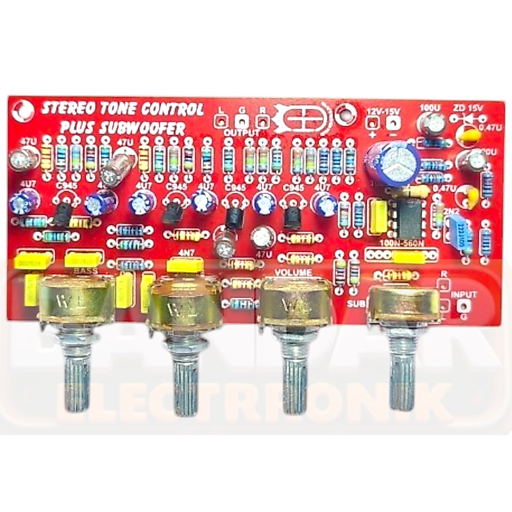 Tone control Stereo 4 Potensio Tone 4 pot stereo subwofer