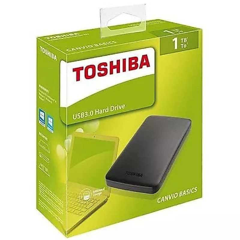 Hardisk Eksternal 1Tb Toshiba Canvio Basic USB 3.0 baru. Hdd Eksternal 1Tb for laptop notebook ps