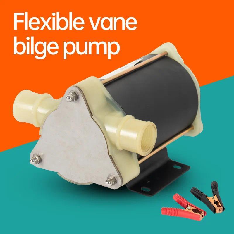 12V 24V Large Flow High Head Bilge Pump Marine Drainage Pump Yacht Narrow Bilge Pump DC Submersible 