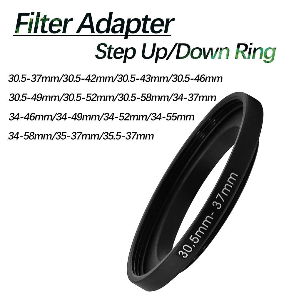 Camera Lens Filter Adapter Ring Step Up / Down Ring Metal 30.5 34 mm - 42 46 49 52 55 58 mm For UV N