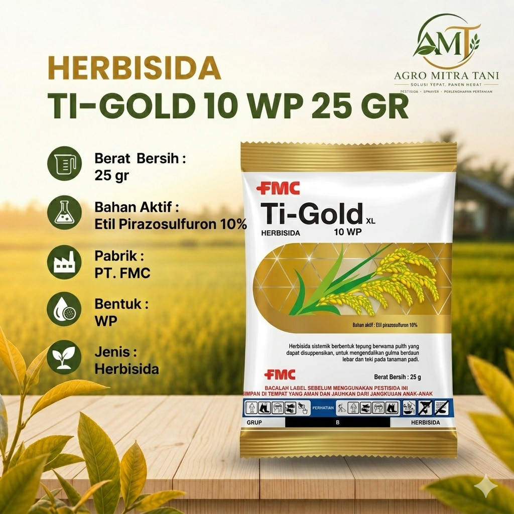 HERBISIDA TI-GOLD 10 WP 25 GR