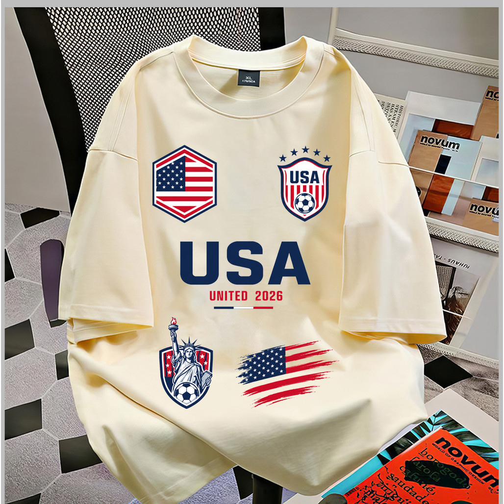 COD (Dikirim dalam 24 jam)MIEMIE.Kaos Timnas Amerika Serikat Piala Dunia FIFA 2026 United Desain Log