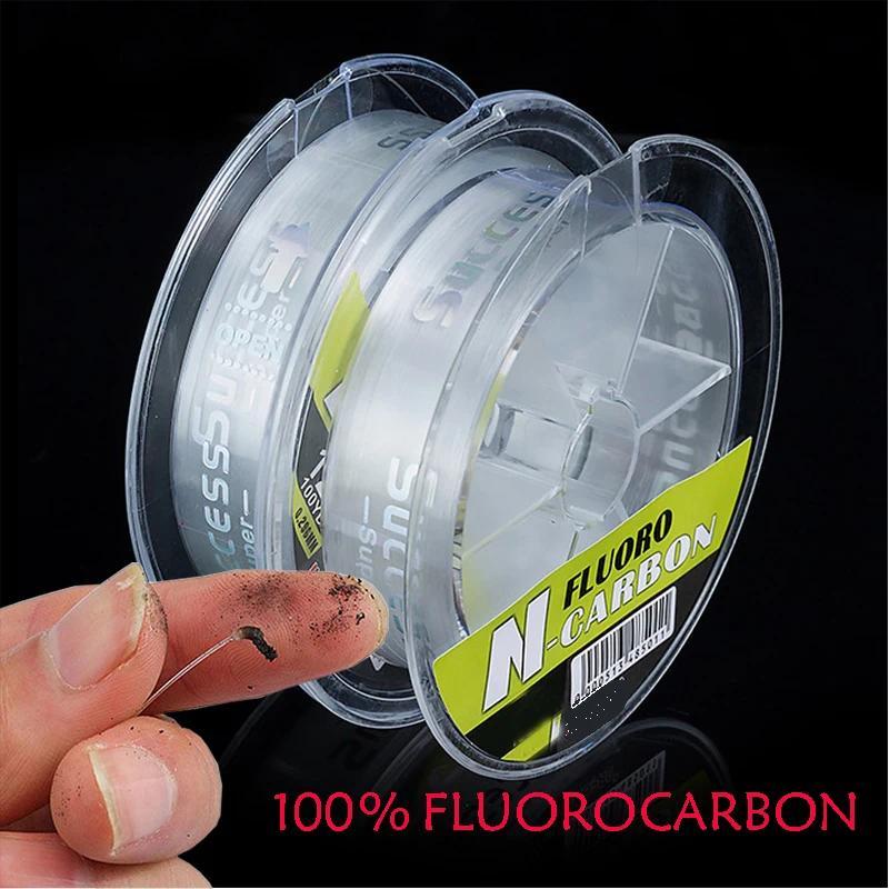 100M 100% Fluorocarbon Fishing Line Pure Fluorocarbon Fly Fishing Leader Carbon Fiber Fast Sinking C