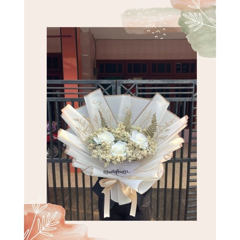 #RF006 Artificial Flowers Edelweis / Bouquet Artificial / Bouquet Edelweis