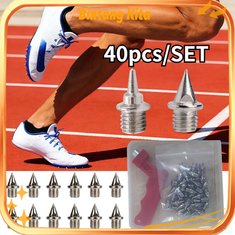 40pcs Paku Sepatu Spike Paku Spike Sprint Paku Sepatu Lari Paku Spike Utk Lari Sprint