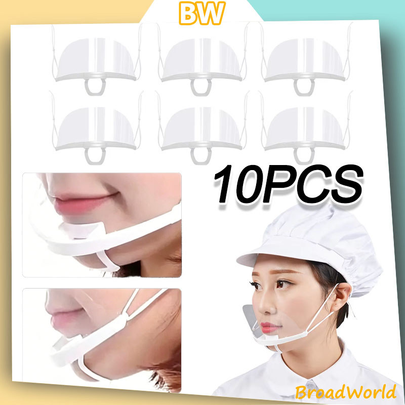 Masker Transparan Anti Air Liur / Penutup Mulut Chef & Pelayan Restoran / Bisa Lihat Senyum, Ramah P