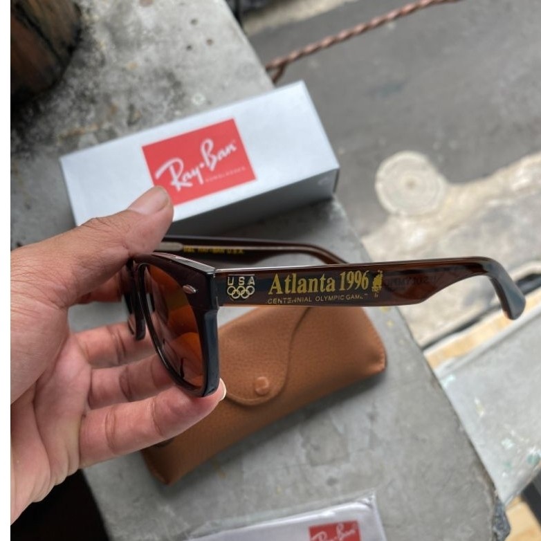 kacamata ray-ban wayfarer olympic series atlanta usa full brown