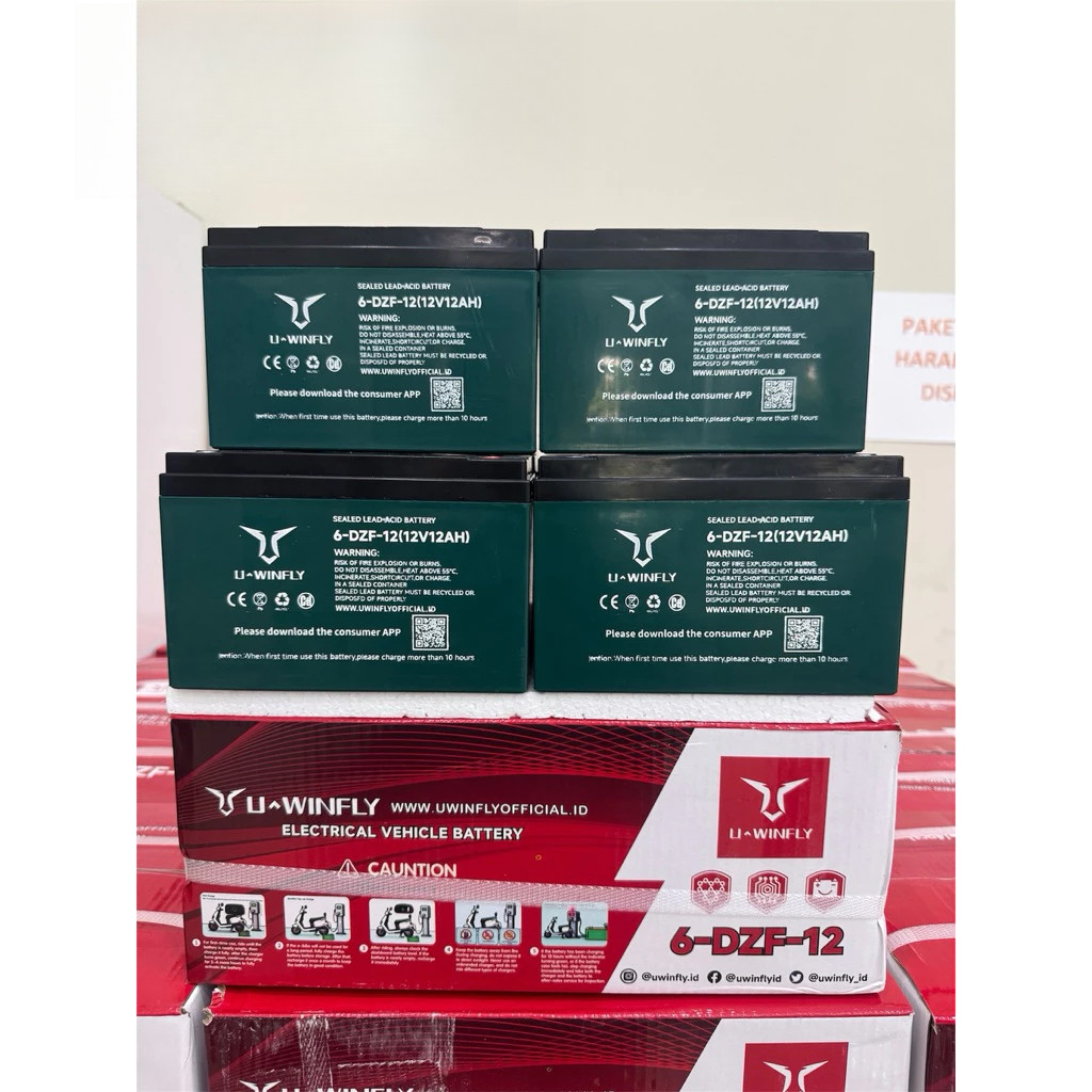 AKI / BATERAI  SEPEDA LISTRIK U-WINFLY 48V 12AH/12V 12AH ORIGINAL 1 SET