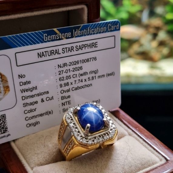 natural star sapphire ceylon royall blue + memo lab