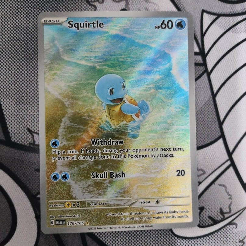 squirtle 170/165 pokemon tcg 151 english