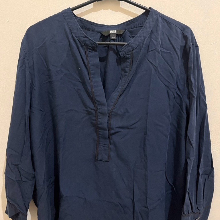 Uniqlo Shanghai Colarless Shirt Navy