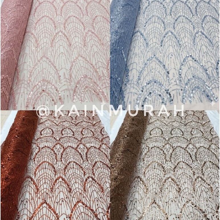 Kain Tile Motif Sequins/Kain Tile Motif Spangel/Kain Tile Motif Payet/Kain Tile Motif Mewah