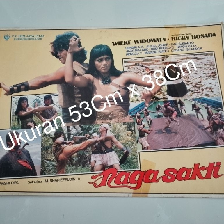 Poster Bioskop Lobby Card Bioskop Poster Bioskop Film Indonesia Naga Sakti Original