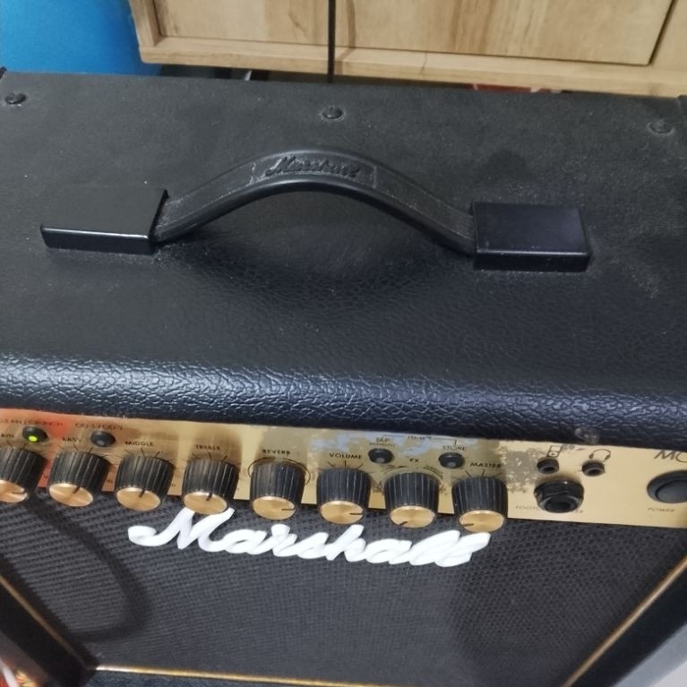 Ampli Gitar Marshall MG15FX MG Gold Original Sudah Ada Efeknya Fungsi Normal FX Listrik Bass Speaker