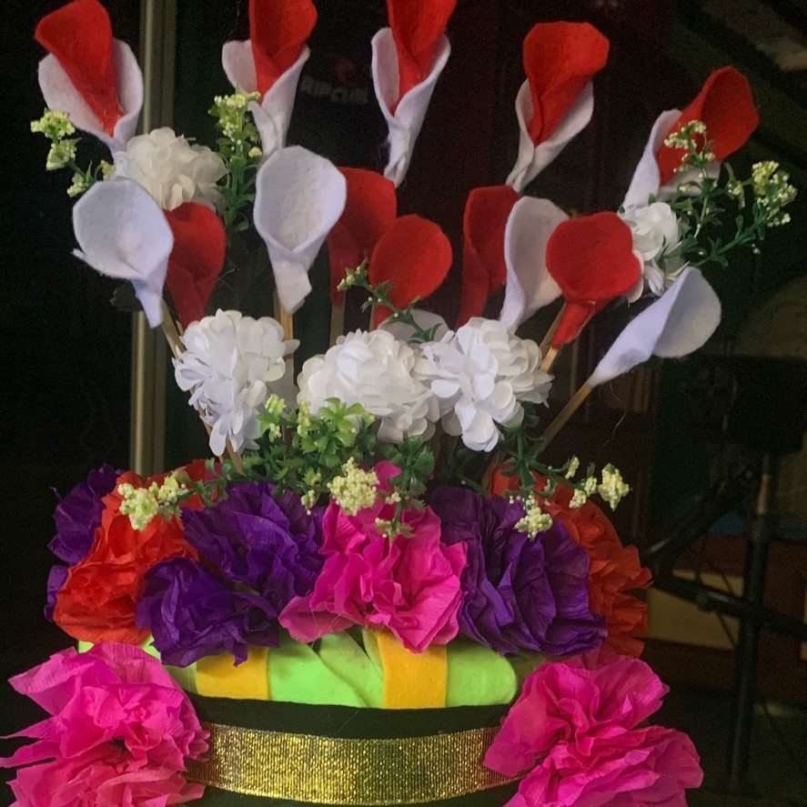 bunga omprok seblang olehsari lengkap dengan sabuk omprok