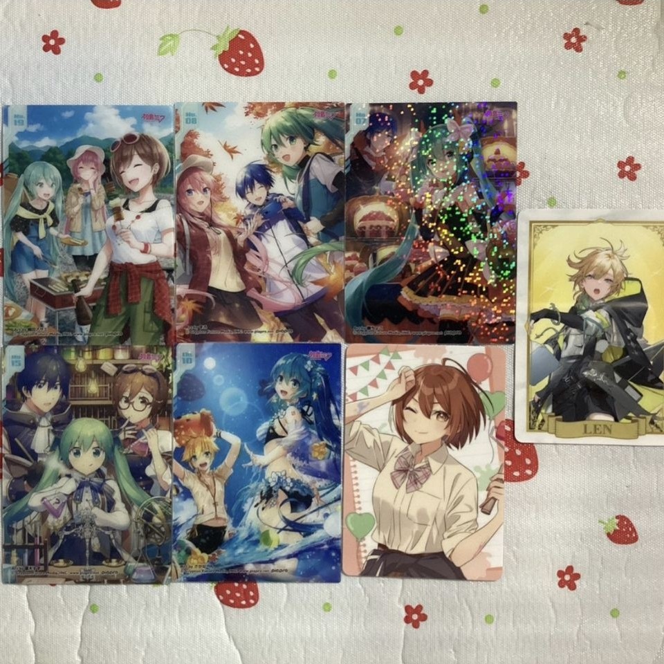 Card Vocaloid Miku, Len, Luka, Meiko, Kaito
