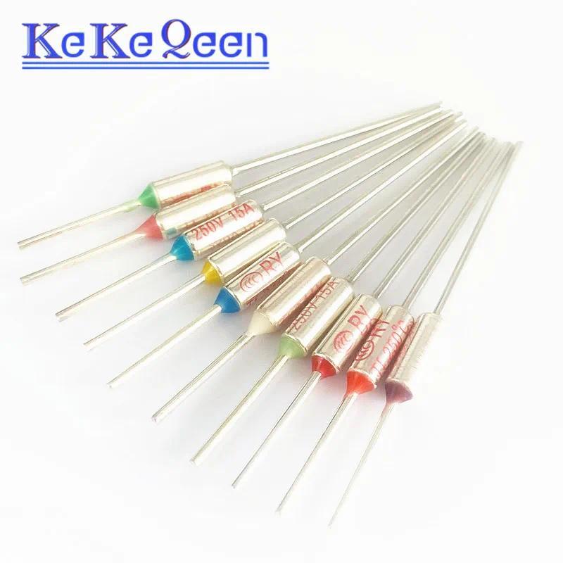 100Pcs TF Thermal Fuse RY 10A 15A 250V Temperature85C 100C 105C 100C 120C 130C 152C 165C 172C 185C 1