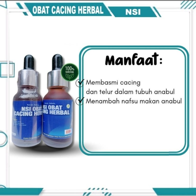 NSI Obat Cacing Herbal Untuk Hewan Kucing, Anjing dan Kelinci15Ml