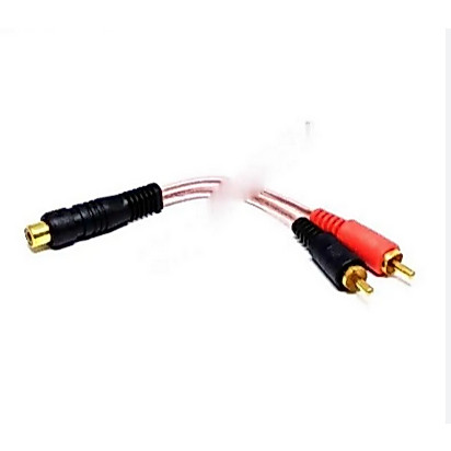 Kabel Adaptor Kabel Splitter RCA Cabang 2 Male to RCA Cabang 1 Female