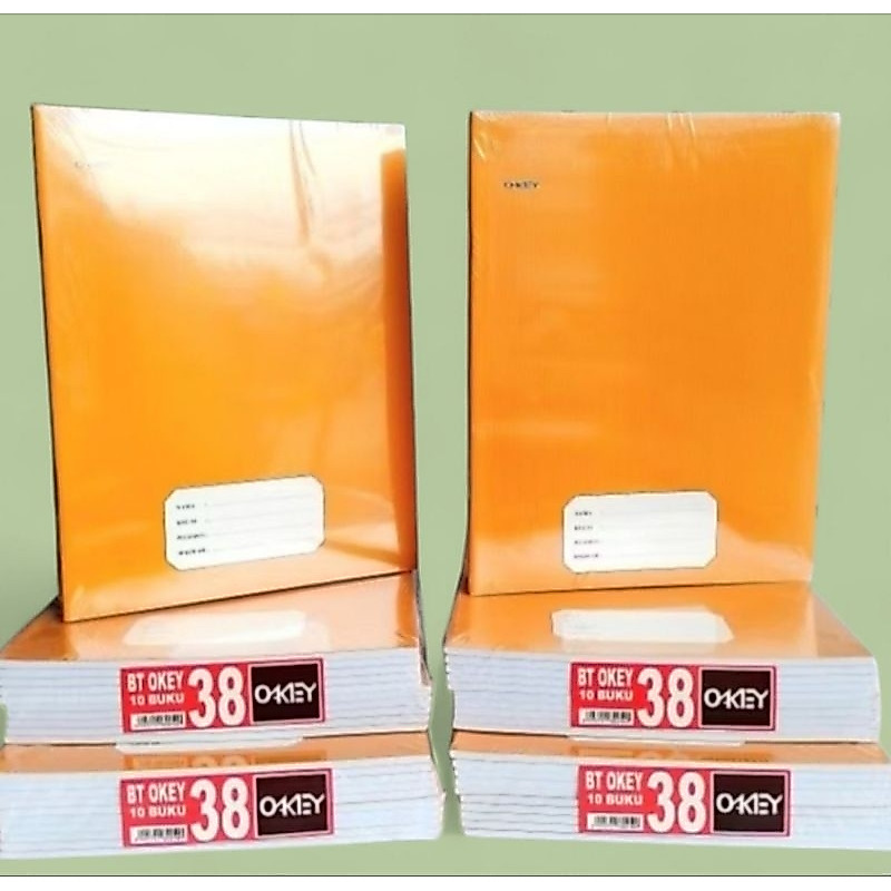 Buku Tulis Kraft Okey 38 Lembar - Sampul Coklat, Kertas Tebal, Praktis