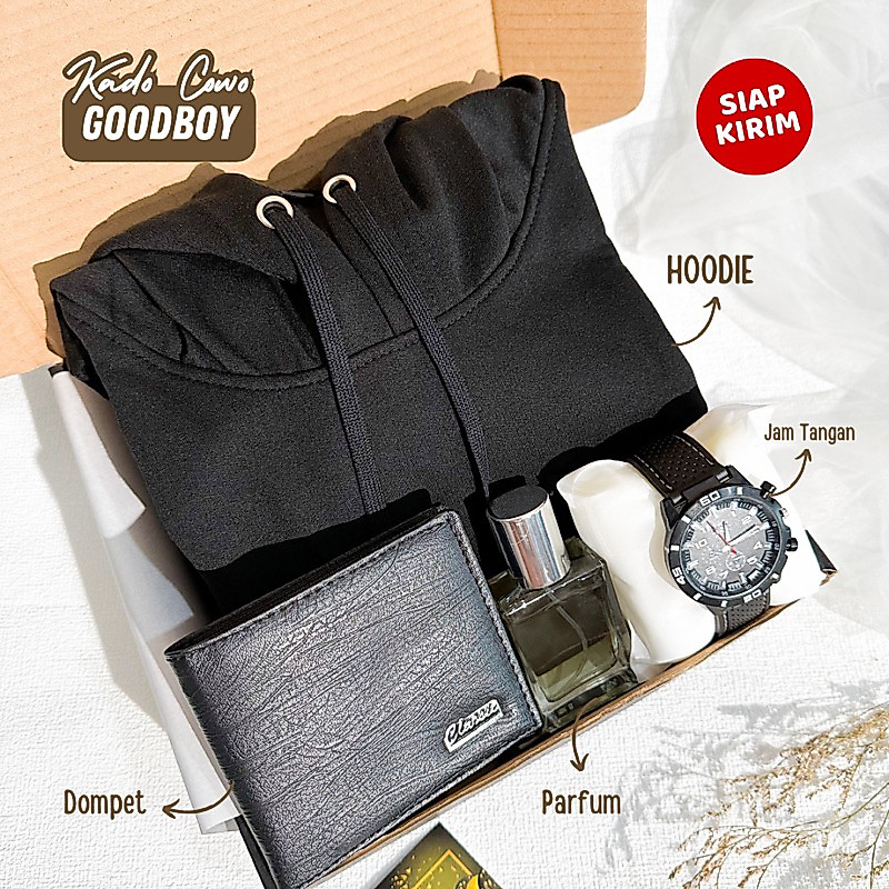 - HAMPERS HOODIE PREMIUM KADO ULANG TAHUN COWOK KEREN GIFT WISUDA ANNIVERSARY PRIA - Taco Taco