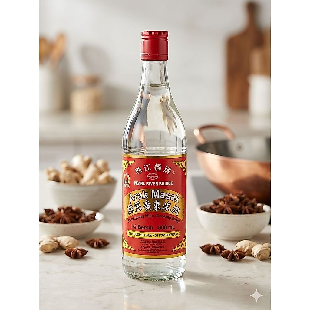 Pearl River Bridge Arak Masak Kwangtung Mijiu 600ml - Chinese Cooking Wine Original BPOM