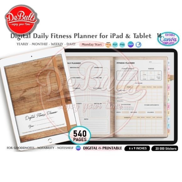 Digital Daily Fitness Planner for IPad