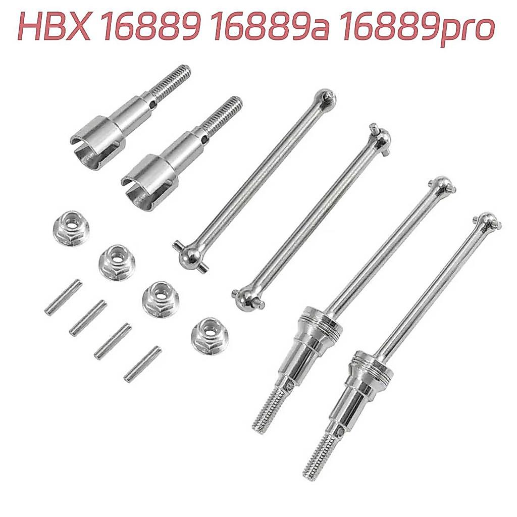 HBX 16889 16889a 16889pro Metal Front And Rear CVD Drive Shaft For 1/16 RC Car Accessories