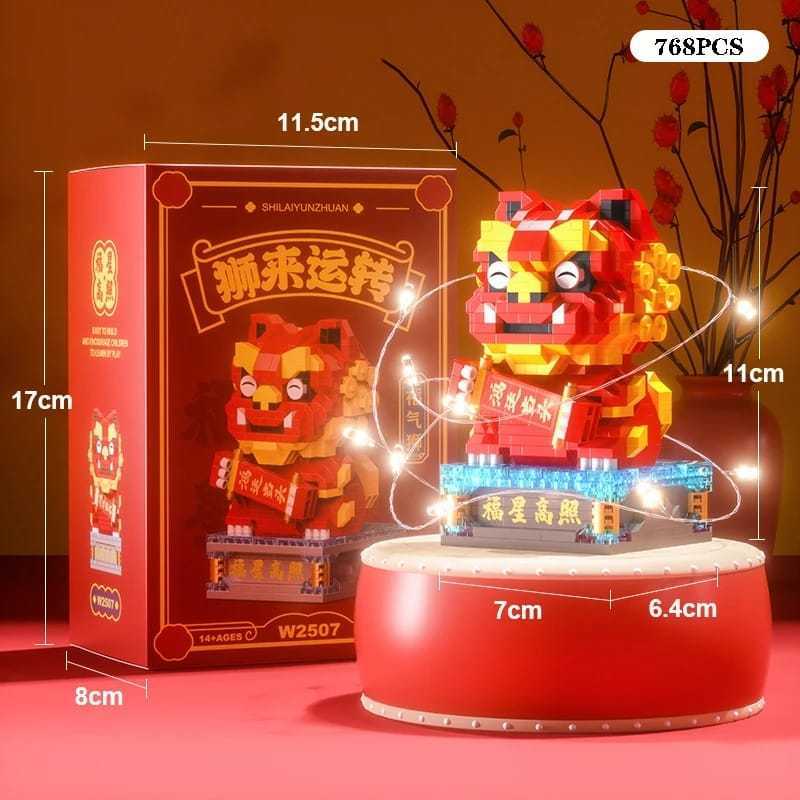 Balok susun  Bangunan Mainan Anak Bricks Karakter Animal Series Kartun Kucing Mini Building Blocks C