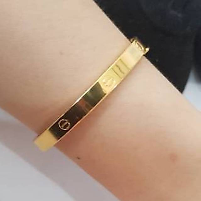 restock....Gelang emas asli kadar 875 bangle terbaru gelang love branded