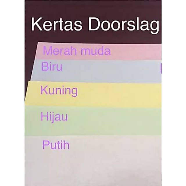 Kertas bungkus sepat/ Doorslag Warna Folio/ Dorslag Warna Folio