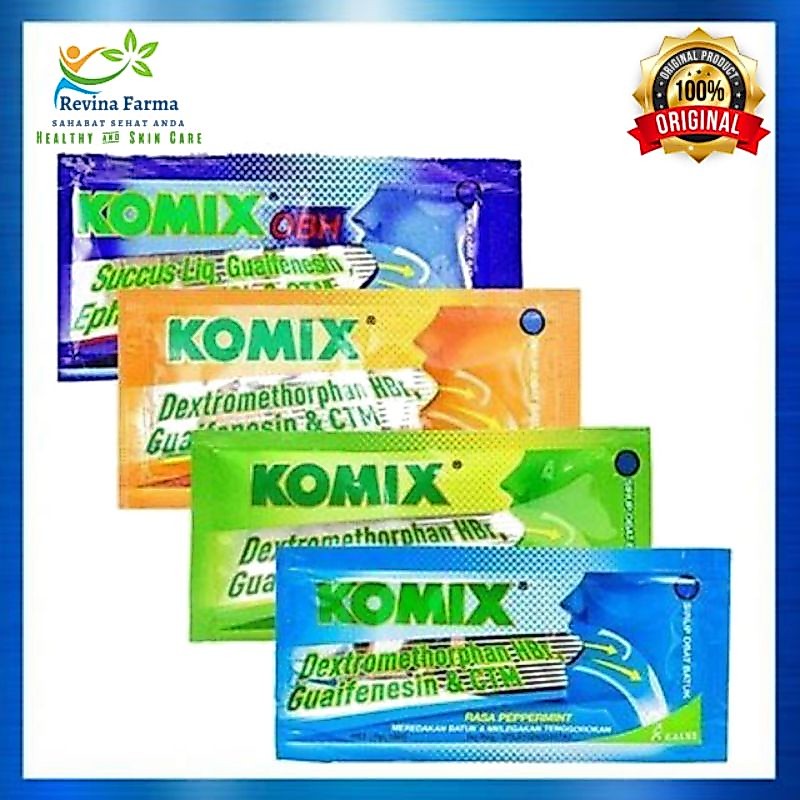 Komix OBH Obat Batuk Hitam, batuk Berdahak, batuk kering, Komix Sachet 100% produk original