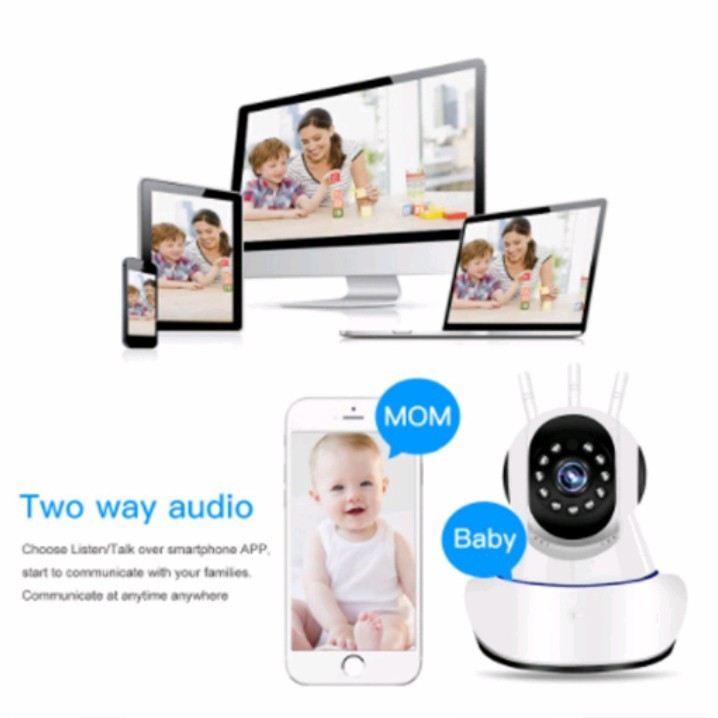 IP CAM CAMERA CCTV 1080P PORTABLE WIRELESS WIFI / BABY CAM CCTV SPY KAMERA 3 ANTENA