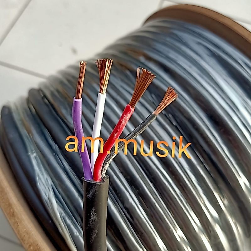 KABEL SPEAKER HUZLER 4x2,5 LENTUR SERABUT TEMBAGA PANJANG 50 METER