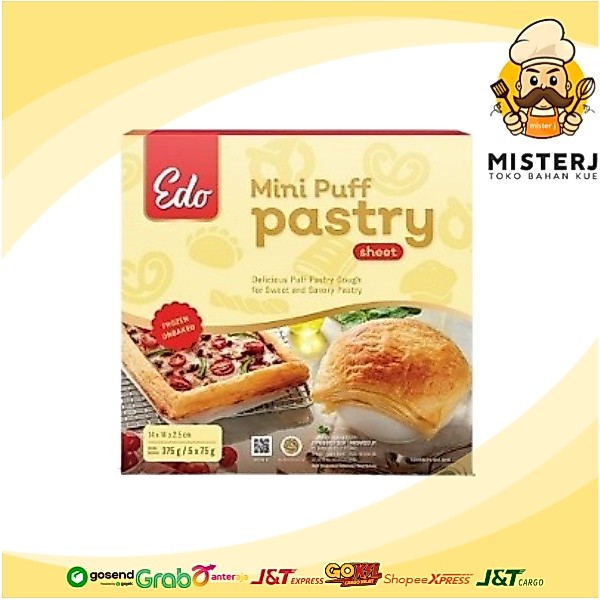 Mini Edo Puff Pastry Sheet 375GR | Mini Puff Pastry Instan Siap Pakai