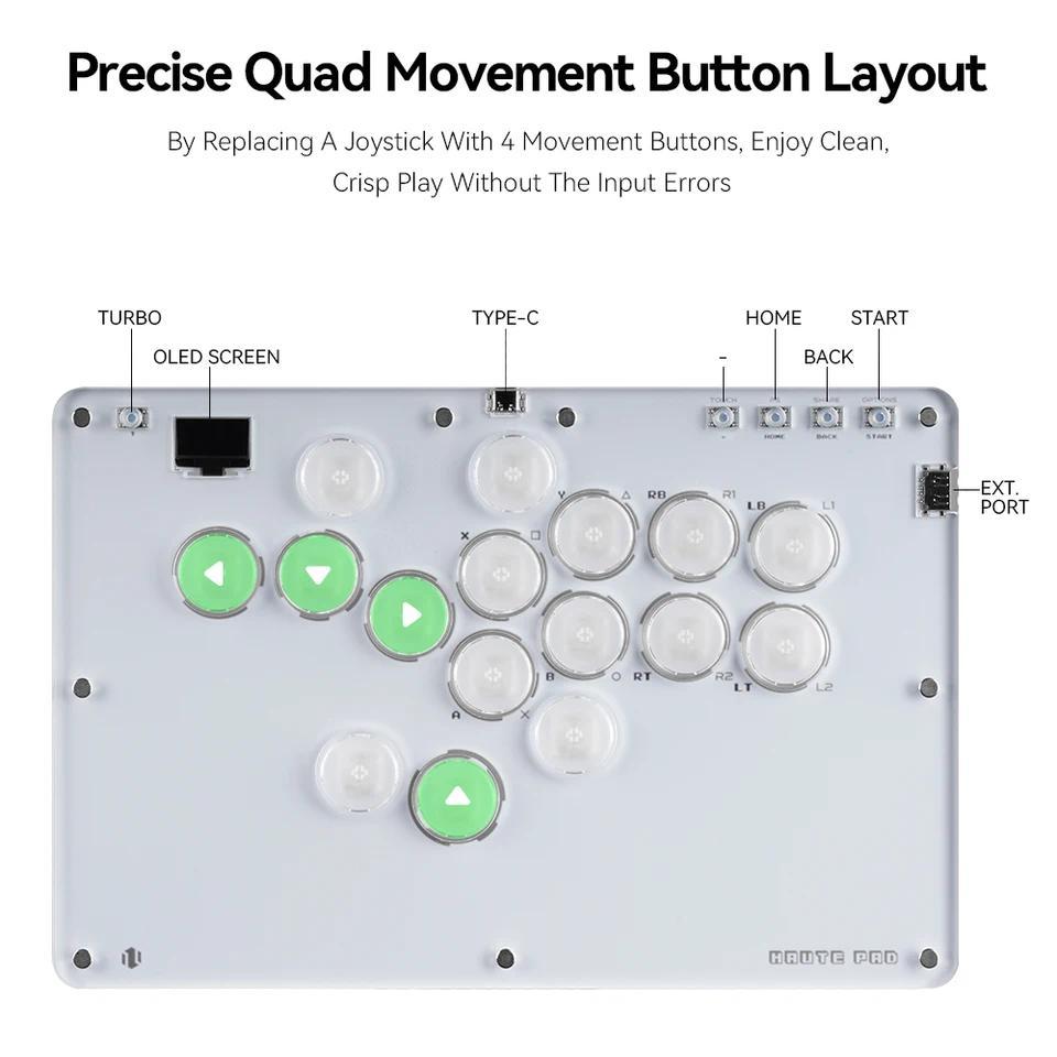 Haute42 Arcade Joystick Hitbox Leverless Controller Keyboard Arcade Stick For PC/Ps4 /PS5 Fighting S
