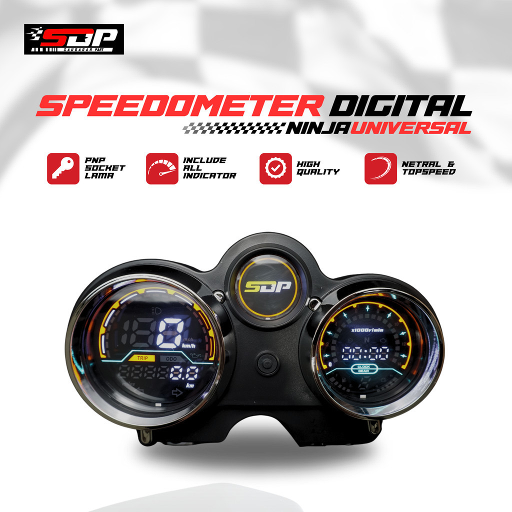 Speedometer Digital Ninja 150 R / SS – UNIVERSAL MOTOR RXKING RXK RXZ TIGER MEGAPRO Merk SDP