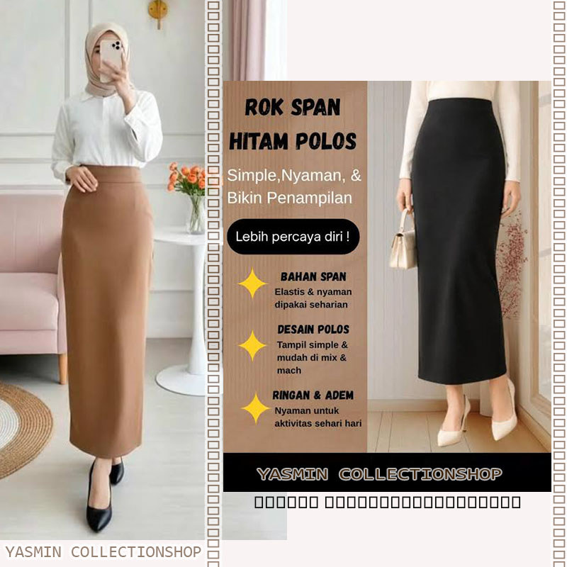 CELANA ROK - ROK SPAN PANJANG SCUBA WANITA // ROK PANJANG  - ROK SCUBA STRETCH TEBAL