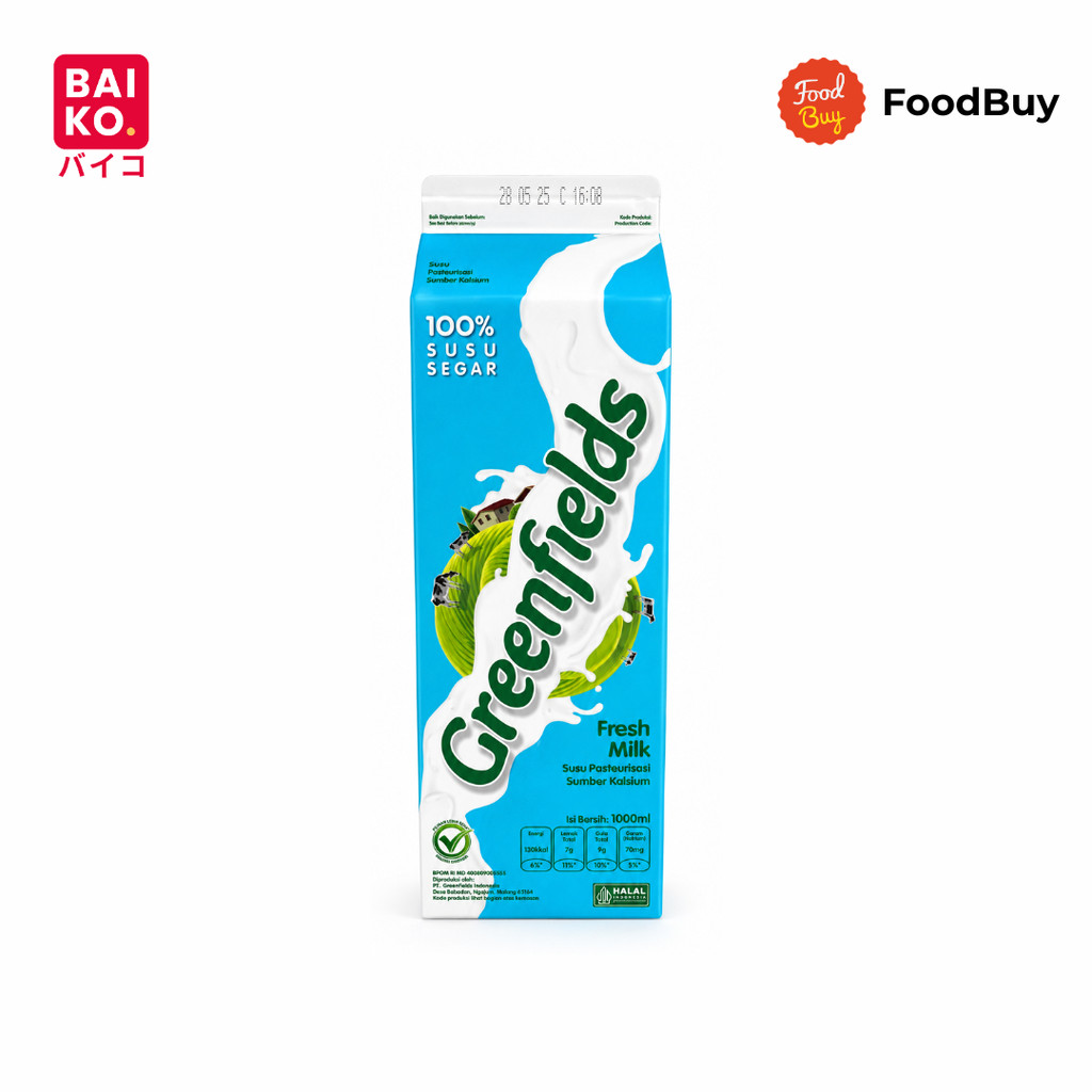 Greenfields Fresh Milk Tanpa Tutup 1000ml