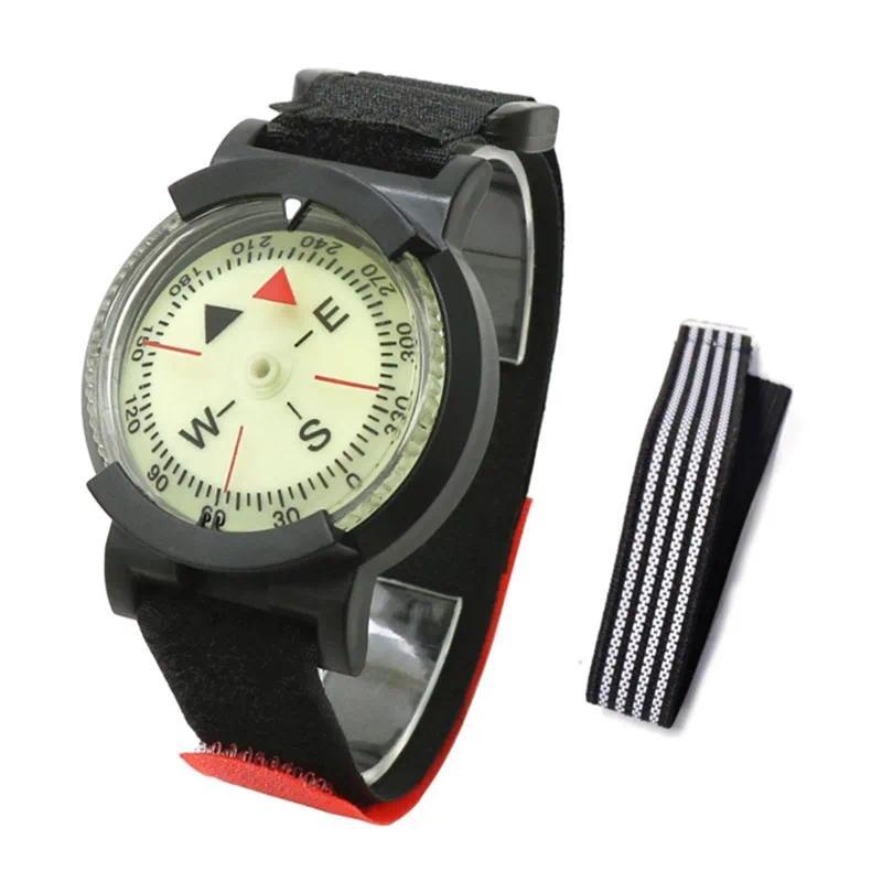 Scuba Diving Navigation Compass Wristband Compass Luminous Dial With Wrist Strap