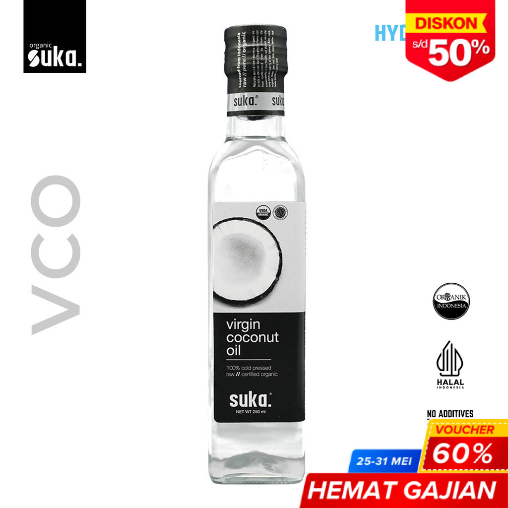 Suka Organic - Organic Virgin Coconut Oil VCO / Minyak Kelapa Murni Organik Extra Virgin