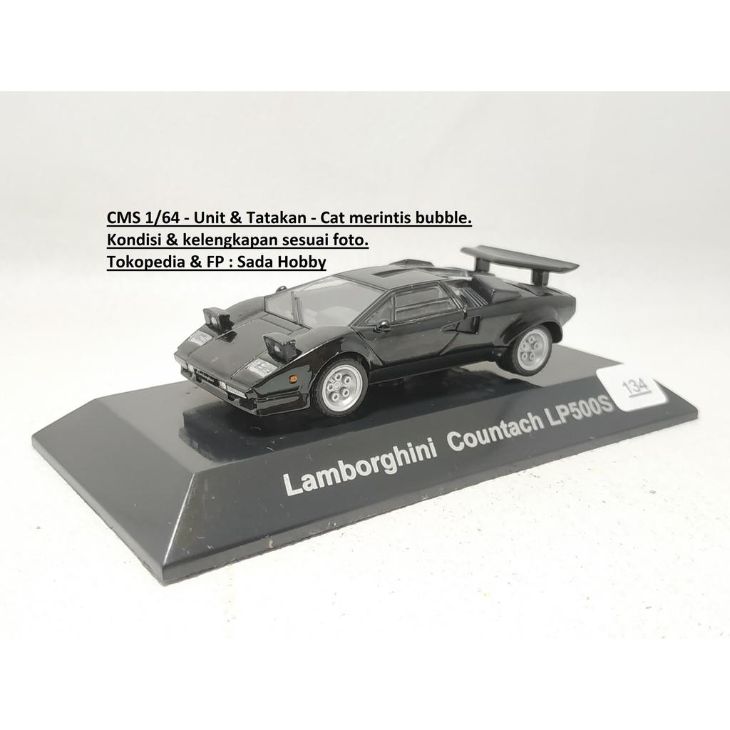 Diecast CMS 1/64 Lamborghini Countach LP500S Hitam